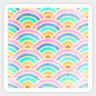 Kawaii Waves Sticker